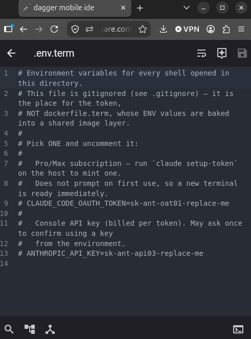 A project's .env.term file in the editor